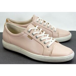 ECCO Soft 7 Womens Size EU 41 US 10-10.5 Walking Rose Pink Lace Up Comfort Shoes